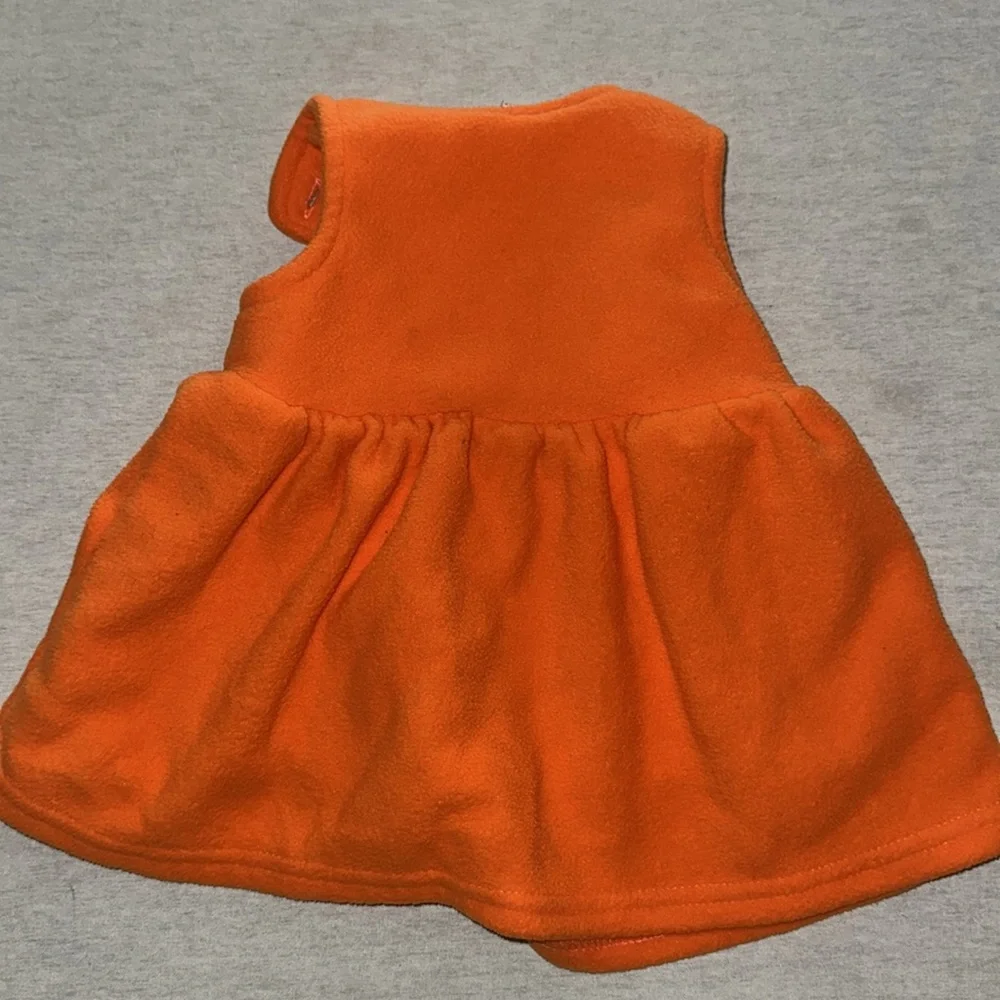 Kids Size 6M Baby Starters Orange and Black Halloween Costume.